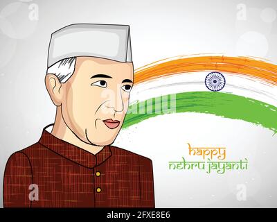 Jawaharlal Nehru Jayanti Stock Vektor
