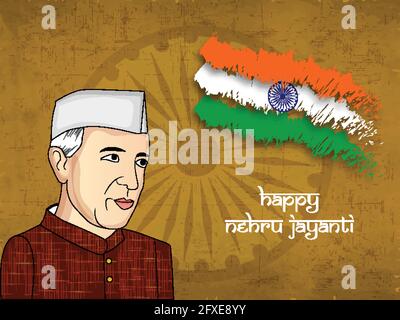 Jawaharlal Nehru Jayanti Stock Vektor