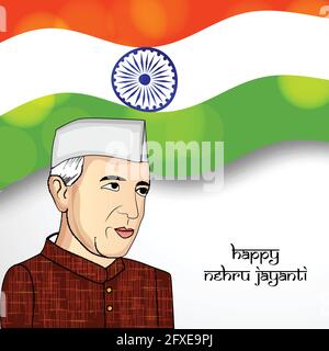Jawaharlal Nehru Jayanti Stock Vektor