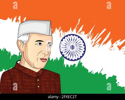 Jawaharlal Nehru Jayanti Stock Vektor