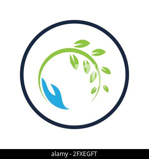 Happy Earth Day Logo Illustration Design Vorlage Stock Vektor