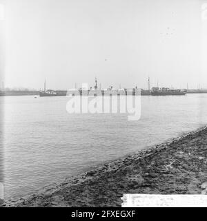 Terneuzen alte Schleuse, Grabungskanal von Gent nach Terneuzen, Arbeit, 30. Januar 1964, Arbeit, Kanäle, Niederlande, Presseagentur des 20. Jahrhunderts, Foto, Nachrichten zum erinnern, Dokumentarfilm, historische Fotografie 1945-1990, visuelle Geschichten, Menschliche Geschichte des zwanzigsten Jahrhunderts, Momente in der Zeit festzuhalten Stockfoto
