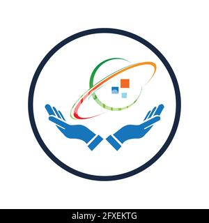 Happy Earth Day Logo Illustration Design Vorlage Stock Vektor