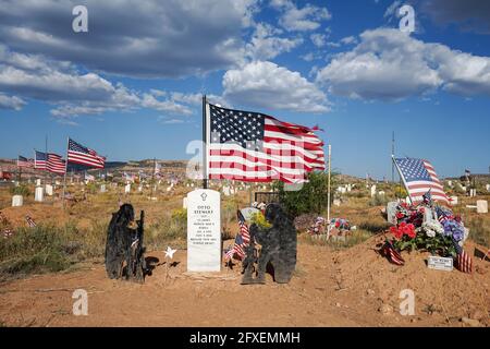 Navajo Veteran's Cemetery in Fort Defiance, Arizona, USA Stockfoto