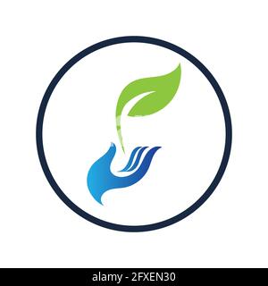 Happy Earth Day Logo Illustration Design Vorlage Stock Vektor