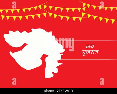 Hintergrund des Gujarat-Tages Stock Vektor