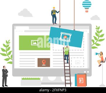 Web-Entwicklung Konzept Vektor Illustration Stock Vektor