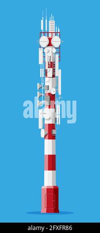 Funkturm-Antenne. Stock Vektor