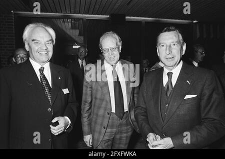 Von links nach rechts: Herr Albeda (CDA), Herr Kloos, Herr Blout und Herr Wagner, 28. Juni 1983 ...