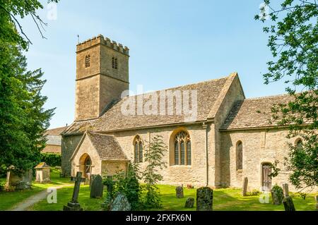 Kirche St. Jame, Coln St. Dennis, Gloucestershire, England Stockfoto