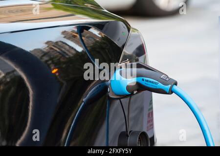 Ladegerät Für Elektrofahrzeuge, Hongkong, China. Stockfoto