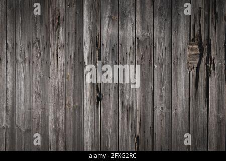 Altes Holz Siding Detail, verblasst und abgenutzt Vintage Hintergrund oder Textur Stockfoto