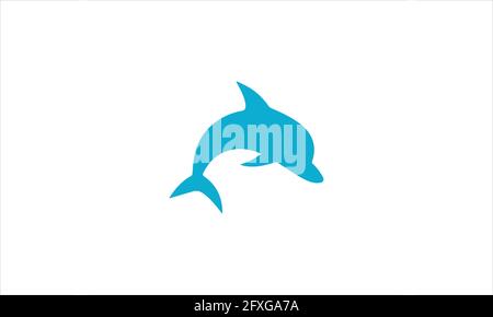 Delphin Fisch Symbol Logo Design Vektor Illustration Vorlage Stock Vektor