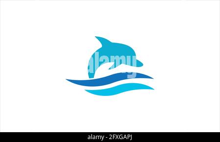 Delphin Logo Vorlage Vektor Symbol Illustration Design Stock Vektor