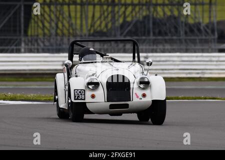 Alan House, Morgan Plus 4, HSCC Historic Road Sports Championships, Historic Sports Car Club, HSCC, International Trophy Meeting, Silverstone Grand PR Stockfoto