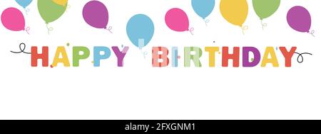 Happy Birthday Banner, Hintergrund Stock Vektor