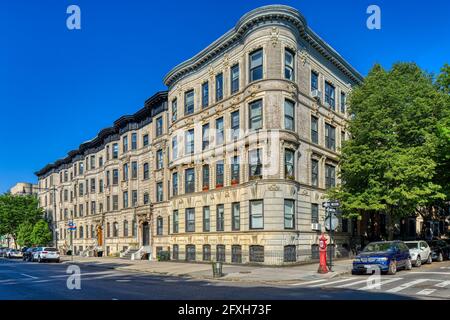 Ecke: 524 12th Street / 170-171 Prospect Park West, neo-italienisches Renaissance-Apartmenthaus Stockfoto