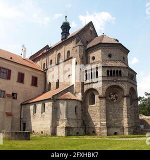 gotische und Renaissance-Basilika St. Procopius in Trebic Kloster, UNESCO-Stätte, Tschechische Republik, Mähren Stockfoto