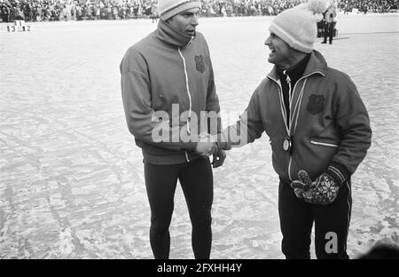 Eisschnelllauf-Weltmeisterschaften in Oslo (Norwegen), 15. Februar 1970, Schlittschuhlauf, Sport, Niederlande, Presseagentur des 20. Jahrhunderts, Foto, Nachrichten zum erinnern, Dokumentarfilm, historische Fotografie 1945-1990, visuelle Geschichten, Menschliche Geschichte des zwanzigsten Jahrhunderts, Momente in der Zeit festzuhalten Stockfoto