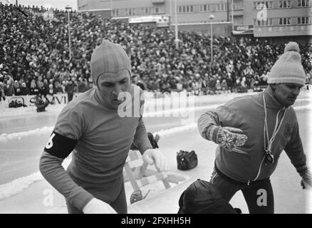 Eisschnelllauf-Weltmeisterschaften in Oslo, Norwegen. Bols, 15. Februar 1970, Skaten, Sport, Niederlande, Presseagentur des 20. Jahrhunderts, Foto, Nachrichten zum erinnern, Dokumentarfilm, historische Fotografie 1945-1990, visuelle Geschichten, Menschliche Geschichte des zwanzigsten Jahrhunderts, Momente in der Zeit festzuhalten Stockfoto