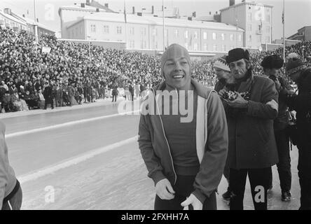 Eisschnelllauf-Weltmeisterschaften in Oslo, Norwegen. Eddy Verheyen, 15. Februar 1970, Skaten, Sport, Niederlande, Presseagentur des 20. Jahrhunderts, Foto, Nachrichten zum erinnern, Dokumentarfilm, historische Fotografie 1945-1990, visuelle Geschichten, Menschliche Geschichte des zwanzigsten Jahrhunderts, Momente in der Zeit festzuhalten Stockfoto