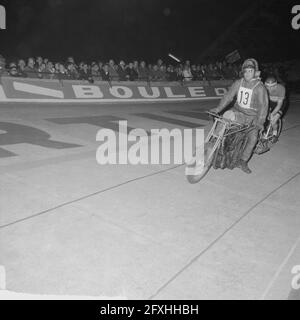 Weltmeisterschaften in Recourt. Final Pros Stayers, 7. August 1963, STAYERS, Finals, Pros, Weltmeisterschaft, Niederlande, Foto der Presseagentur des 20. Jahrhunderts, zu erinnerende Nachrichten, Dokumentation, historische Fotografie 1945-1990, visuelle Geschichten, Menschliche Geschichte des zwanzigsten Jahrhunderts, Momente in der Zeit festzuhalten Stockfoto