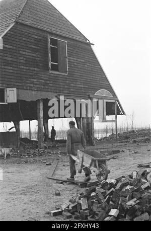 Wieringermeerpolder, 12. Dezember 1945, Niederlande, Presseagentur des 20. Jahrhunderts, Foto, News to remember, Dokumentarfilm, historische Fotografie 1945-1990, visuelle Geschichten, Menschliche Geschichte des zwanzigsten Jahrhunderts, Momente in der Zeit festzuhalten Stockfoto