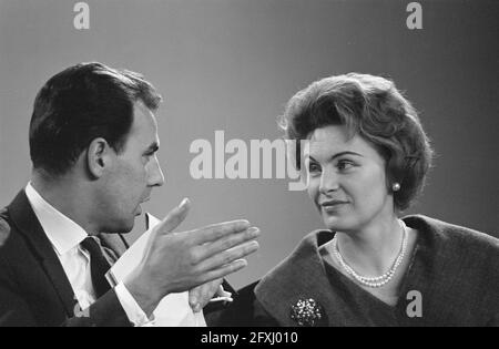 Willem Duys und Erna Spoorenberg, 8. Oktober 1961, Niederlande, Presseagentur des 20. Jahrhunderts, Foto, Nachrichten zu erinnern, Dokumentarfilm, historische Fotografie 1945-1990, visuelle Geschichten, Menschliche Geschichte des zwanzigsten Jahrhunderts, Momente in der Zeit festzuhalten Stockfoto