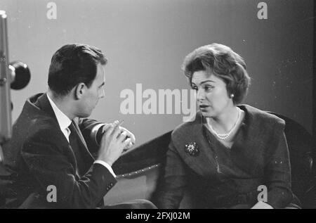 Willem Duys und Erna Spoorenberg, 8. Oktober 1961, Niederlande, Presseagentur des 20. Jahrhunderts, Foto, Nachrichten zu erinnern, Dokumentarfilm, historische Fotografie 1945-1990, visuelle Geschichten, Menschliche Geschichte des zwanzigsten Jahrhunderts, Momente in der Zeit festzuhalten Stockfoto