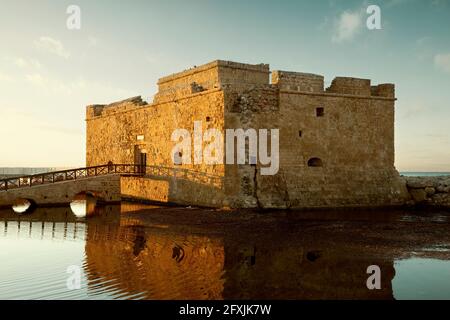Schloss in die Stadt Paphos, Zypern Stockfoto