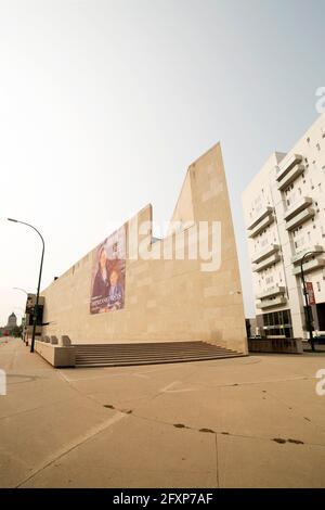 Windnigeg Art Gallery n Manitoba, Kanada. Das Kunstmuseum ist oft unter dem Akronym WAG bekannt. Stockfoto