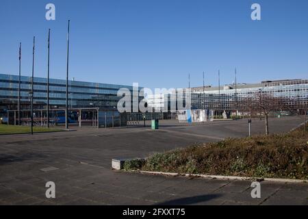 Milton Keynes Central Railway Station in Buckinghamshire, Großbritannien Stockfoto