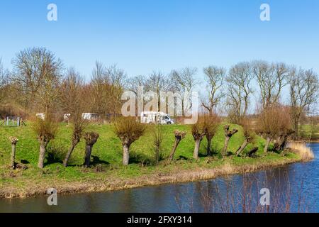 Landschaften von Fort Everdingen in den Niederlanden Stockfoto