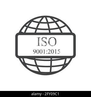 ISO-Symbolumriss. Symbol für isolierte Vektorzeichen. Stock Vektor