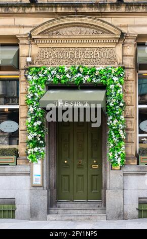 Bank of Liverpool Gebäude, jetzt ein elegantes Restaurant - das Sir T Stockfoto