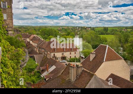 Dorf Pesmes in Haute Saone in Frankreich Stockfoto