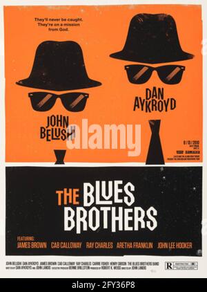 THE BLUES BROTHERS 1980 Universal Pictures Film mit John Belushi Und Dan Aykroyd Stockfoto