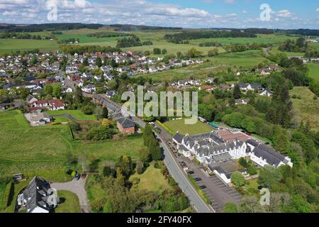Luftdrohnenaufnahme von Drymen Stirlingshire Stockfoto