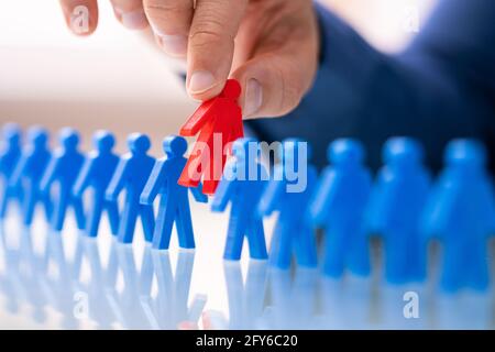 Profilauswahl Und Rekrutierung Von Idealen Kunden Oder Kandidaten Stockfoto