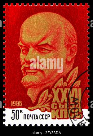MOSKAU, RUSSLAND - 22. AUGUST 2019: Briefmarke gedruckt in der Sowjetunion (Russland) zeigt, Serie, circa Stockfoto