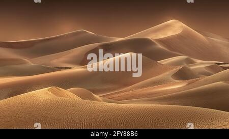 Wunderschöne Sanddünenwüstenlandschaft in Saudi-Arabien. Stockfoto