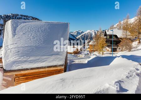 FRANKREICH, ALPES-MARITIMES (06) ISOLA 2000, STATION DU MERCANTOUR Stockfoto