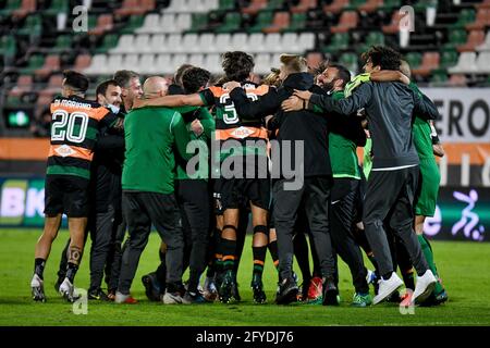 Venedig, Italien. Mai 2021. Esultanza Venezia per la promozione in Serie A durante Finale Playoff - Venezia FC vs AS Cittadella, Campionato di Calcio Serie BKT in Venezia, Italia, 27 maggio 2021 Credit: Independent Photo Agency/Alamy Live News Stockfoto