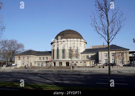 Denkmalgeschützter Bahnhof Köln Messe Deutz, Deutschland, Nordrhein-Westfalen, Köln Stockfoto