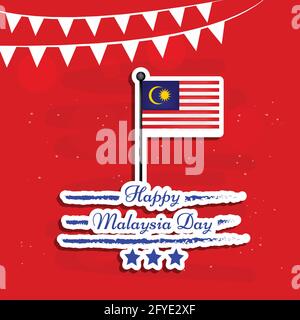Malaysia Unabhängigkeitstag Stock Vektor