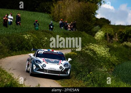 44 Hernandez Nicolas, Audebaud Jerémy, Team FJ, Alpine A110, Aktion während der Rallye Touquet 2021, 1. Runde des Championnat de France des Rallye 2021, vom 27. Bis 29. Mai in Le Touquet, Frankreich - Foto Damien Saulnier / DPPI Stockfoto