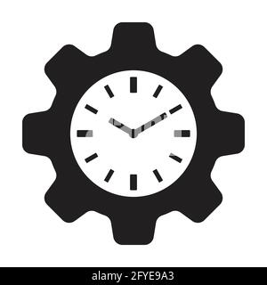 Produktivität Leistung Symbol Vektor nach oben Pfeil und Getriebe Symbol für Ihre Website-Design, Logo, App, UI. Illustration, EPS10. Stock Vektor