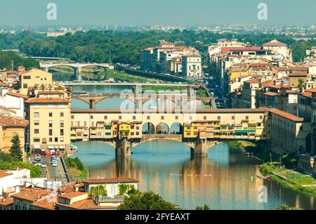 Ponte Vecchio, Florenz, Toskana, Italien Stockfoto