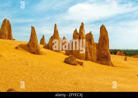 Die Pinnacles, Nambung NP, WA, Australien Stockfoto