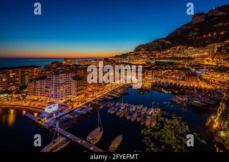 FÜRSTENTUM MONACO. FONTVIEILLE HAFEN Stockfoto